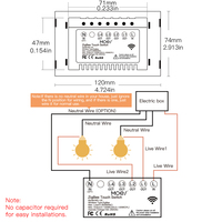 ZigBee przycisk dotykowy na ścianie inteligentny włącznik światła z neutralny/nie neutralny, nie kondensator inteligentne życie/Tuya 2/3 Way Control kompatybilny AlexaGoogle 6